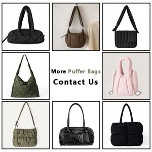 Factory Custom Women New Autumn Winter Puffer Bag Puffer <b>Tote</b> Bag Crossbody Quilted Shoulder Bags - Product Image 6