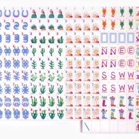 Jeu de Mahjong en Acrylique Antidérapant Thème Cowboy Western Désertique Luxe Moderne Motifs Cactus Coucher de Soleil Bottes Soirée de Jeu à Domicile Social