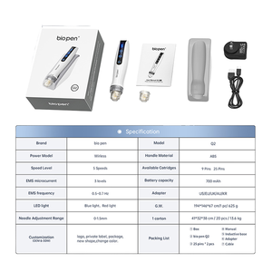 Stylo à micro-aiguilles Bio Pen Q2 <span class=keywords><strong>le</strong></span> plus vendu pour <span class=keywords><strong>le</strong></span> soin du visage, la luminothérapie rouge et <span class=keywords><strong>le</strong></span> renforcement du collagène - Product Image 5