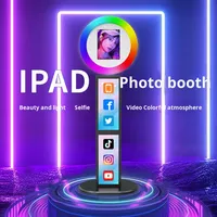 IPad Tablet 360 Cabine Photo RGB Selfie Cabine Vidéo Anneau Lumineux Rotatif 10.2 "10.5" 11 "12.9" 13 Pouces Ipad Photomaton Machine