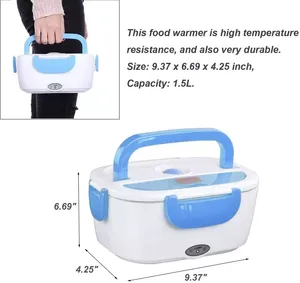 Fiambrera eléctrica portátil con logotipo personalizado, calentador de alimentos inalámbrico alimentado por batería - Product Image 3