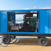 Limpiador de Agua a Presión Ultra Alta de 100 MPa con Motor Diésel, Sistema de Tratamiento de Superficies de Alta Resistencia con Capacidad de Prueba Hidrostática