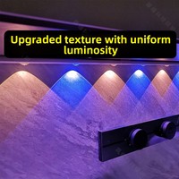 Lumière intelligente minimaliste moderne à détection humaine, bande lumineuse ultra-fine pour œil-de-meur, rechargeable, auto-adhésive, LED, PVC, pour armoires