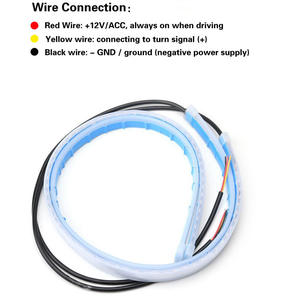 ไฟ LED แบบไดนามิกเรียงลำดับสำหรับไฟหน้า ไฟ DRL สีขาว ไฟเลี้ยวสีเหลืองอำพัน ไฟเตือนนิรภัยกันน้ำ - Product Image 2