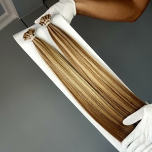 ผมต่อแบบ I-Tip เคราตินยุโรปแบบนุ่มพิเศษ  หนังกำพร้าผมครบถ้วน 100% ผมแท้  หนาแน่น - Product Image 5