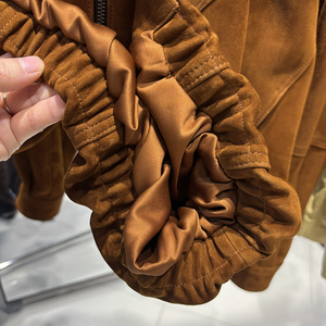 Manteaux surdimensionnés en daim dames nouveau <span class=keywords><strong>manteau</strong></span> en peau de mouton véritable femmes vestes en daim de mouton véritable - Product Image 5