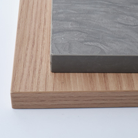 Panneau de contreplaqué de menuiserie à double texture en bois gris, structure stable, pour la rénovation commerciale, les postes de travail de bureau, l'usage résidentiel