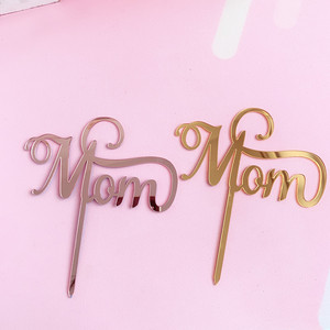 ท็อปเปอร์เค้กอะคริลิค รูปน้ำผึ้งและดอกกุหลาบสีโรสโกลด์ สำหรับตกแต่งวันแม่และวันเกิด - Product Image 4