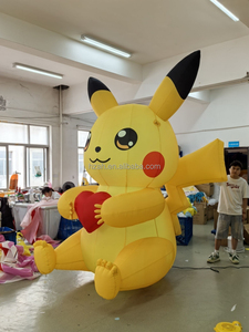 Nouveau modèle de <span class=keywords><strong>Pikachu</strong></span> gonflable géant léger mené par dessin animé de la conception 3m avec le coeur rouge à vendre - Product Image 4