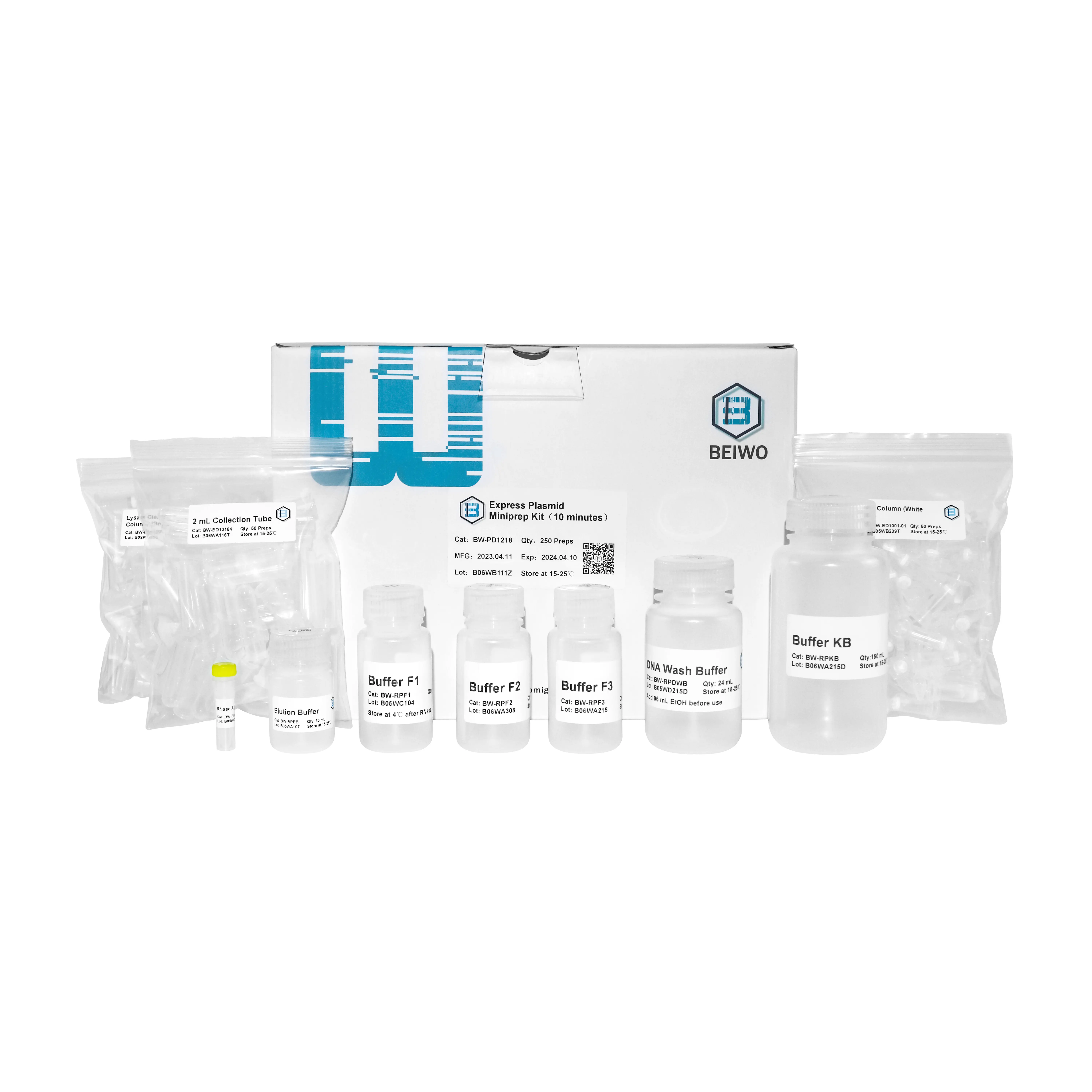 Molecular Biology Reagents Column Based Bacterial Plasmid DNA Extraction Kit in Laboratory