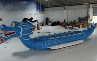 12 sièges Blue Dragon Water Boat pour location 2025 nouveau Design gonflable Dragon Banana Boats Double voie Sports nautiques