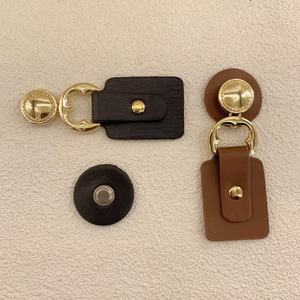 Fermoir à crochet et œillet en cuir PU avec quincaillerie métallique <span class=keywords><strong>brillante</strong></span>, ne glisse <span class=keywords><strong>pas</strong></span>, accessoires vestimentaires - Product Image 4