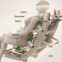 Silla de Masaje Plegable Portátil C64 2025 de Lujo con Rodillos 3D 4D para Estiramiento de Pantorrillas, Shiatsu, Amasamiento y Riel SL para SPA