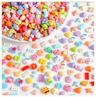Groothandel DIY knutselwerk op maat gemaakte kawaii cartoon platte mini dieren voedsel hars schijfjes bedels cabochon versieringen kralen