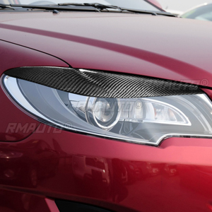 ฝาครอบตกแต่งไฟหน้ารถยนต์คาร์บอนไฟเบอร์แท้ 1 คู่ สำหรับ Toyota Corolla ปี 2013 2014 2015 2016 อุปกรณ์ตกแต่งรถยนต์ - Product Image 6