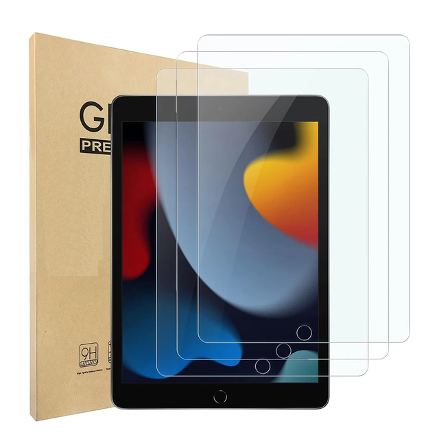 3pcs Package Box Tempered Glass for iPad 10.2 2021 Air4 Air 5 Screen Protector for iPad 1 2 3 4 5 6 Air 2 PRO 11 2024 2025 11''