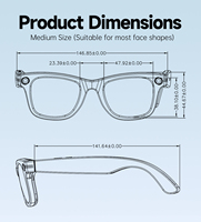 Lunettes Intelligentes OEM à Reconnaissance Photo IA, Caméra 8MP, Vidéo 1080P, Anti-tremblement, Activation Vocale, IP66, Chargement Magnétique, Batterie 290mAh