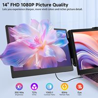 Monitor Portátil Dual S3 de 14 Pulgadas FHD 1080P IPS, Directo de Fábrica, OEM ODM, Tipo C, Extensor de Pantalla Triple para Laptop, iPhone y Mac