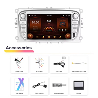 Autoradio Android Podofo 7'' pour Ford Focus S-Max Mondeo 9 Galaxy II C-Max 2+64G Carplay/Android Auto sans fil GPS/WiFi Stéréo