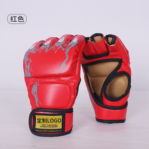 Guantes de boxeo amarillos para adultos con cierre de velcro en la muñeca, equipo de entrenamiento protector, material de PU resistente a desgarros - Product Image 4