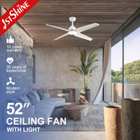 1stshine fabricant de ventilateurs de plafond 52 pouces ventilateur de plafond blanc moderne avec application contrôle intelligent