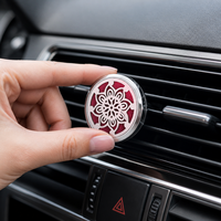 Diffuseur d'Huile Essentielle Auto Clip Aération Magnétique Finition Inox Médaillon Aromathérapie Cadeaux Promo