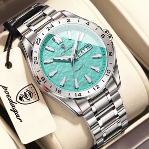 Relojes POEDAGAR de moda exquisita para hombre, reloj de pulsera de cuarzo de alta calidad, resistente al agua, luminoso, para negocios, con fecha, día de la semana, para hombre. - Product Image 2