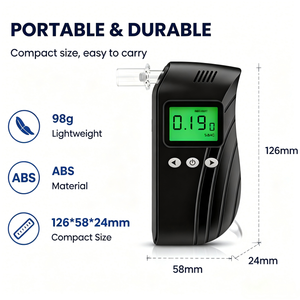 Testeur d'alcool portable, éthylotest haute précision, détecteur d'alcool à capteur semi-conducteur, test rapide, moniteur d'alcool numérique - Product Image 5