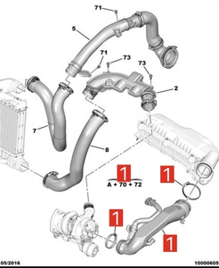 Turbo tăng áp intake Ống v763335580 điều kiện mới cảm biến tương thích Peugeot Citroen mô hình động cơ 9811908380 không khí 9811909980 - Product Image 6