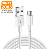 Câble de charge rapide USB Type-C en PVC de 1 m pour téléphones portables, appareils photo et autres appareils électroniques
