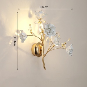 Vàng Hiện Đại LED Tường Đèn Treo Tường Pha Lê Trung E26 Cho Đọc Sách Ánh Sáng Ban Đêm-Trong Nhà Trang Trí Sắt Cho Khách Sạn Phòng Khách Nhà - Product Image 2