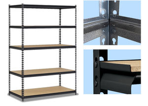 זווית מפעל מחיר ישיר משרד מדפי זווית מחורצים מדף מסמרת ללא בורג מתלה מחסן מתכת מתכת מסגרת מתכת פלדה - Product Image 2