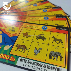 High Quality New Arrival Custom <b>Glossy</b> Scratch Card Lottery Ticket Scraper ISO CR80 Standard Offset Printed Made Art <b>Paper</b> - Product Image 2