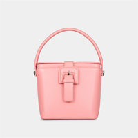 Tas Selempang Wanita Model Bucket Buckle Persegi Trendy Merk BAGCO 2026, Nuansa Mewah Vintage dengan Set Dompet