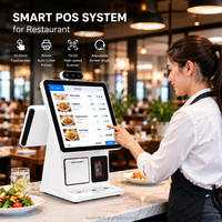 Système de point de vente tout-en-un, écran tactile capacitif de 15 pouces, terminal de point de vente pour restaurant