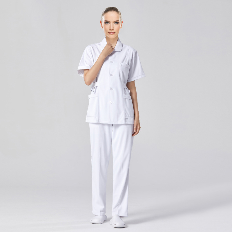 Women's white round neck short sleeve top