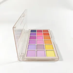 Paleta de sombras de ojos personalizada de etiqueta privada de alta calidad OEM sombra de ojos 18 colores