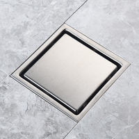 Promotion : Drain de sol carré en SUS304 pour salle de bain et douche, direct usine