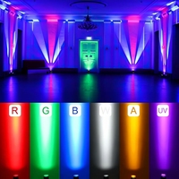 Projecteur LED PAR à batterie 6 couleurs, rechargeable, WiFi 2.4G, DMX512, activé par le son, pour scène, fête, mariage, DJ, discothèque