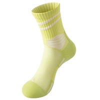 Chaussettes de sport respirantes en tricot à motif géométrique contrasté avec logo personnalisé OEM pour le basketball et la course à pied