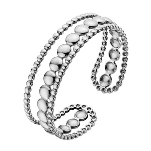Conjunto de Pulseras de Acero Inoxidable Chapado en Oro de Estilo Clásico, con Cuentas Geométricas, Ajustables, para Aniversario - Product Image 2
