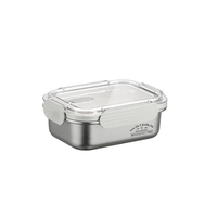 Hete Aanbieding RVS Lunchbox Verwarmbare Voedselbewaarbak Sandwichdoos Fruitdoos met Deksel voor Restaurant Keuken