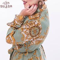 Baju Kurung Modern Muslimah Lengan Panjang Aplikasi Pink Desain Renda Elegan Gaun Daster Jilbab Modern