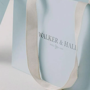 Trong kho tùy chỉnh Kraft tráng Có thể tái chế siêu thị hàng tạp hóa đóng gói quà tặng bầu trời màu xanh túi giấy nhà sản xuất bán hàng - Product Image 3