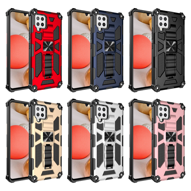 Built in Magnetic Kickstand Mobile Phone Cover 2 in 1 TPU PC Phone Case for Samsung galaxy A52 A42 S22
