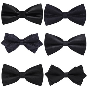 Pajarita de boda para hombre con patrón de color sólido, <span class=keywords><strong>traje</strong></span> de padrino de poliéster a la moda en negro, rojo, <span class=keywords><strong>azul</strong></span> para banquetes y Bodas de <span class=keywords><strong>novio</strong></span> - Product Image 5
