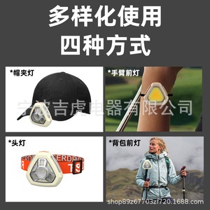 Led Headlamp Rechargeable Battery 500Ma For Outdoor Night Riding Fishing Climbing With Clip On Cap - Product Image 3