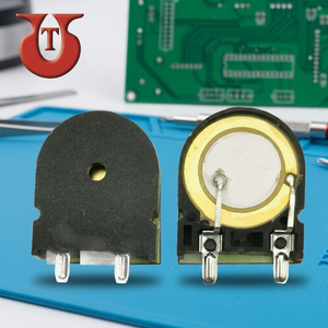 UTPT2270D บัซเซอร์ 22 มม. 3V DC เทคโนโลยีเพียโซ อุปกรณ์เตือนภัยอิเล็กทรอนิกส์ ตัวเรือนสีดำ แบบบัดกรีติดตั้ง - Product Image 2