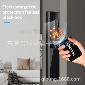 Cerradura Inteligente QLEUNG S819-2 con Huella Dactilar, Contraseña, Tarjeta y App, Color Negro - Product Image 4