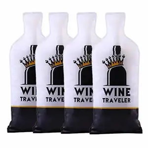 ขายส่ง reusable ถุง ziplock walmart-ขวดไวน์นำกลับมาใช้ใหม่กระเป๋าเดินทาง Protector ziplock ป้องกันขวดไวน์ Protector